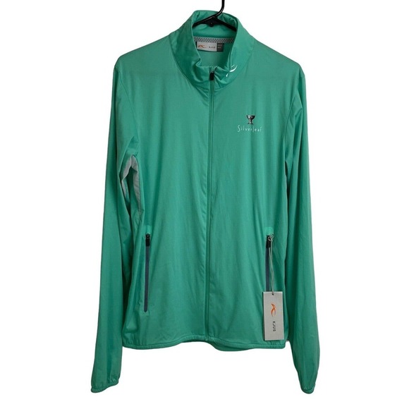 KJUS Dorian Jacket Mens 48 Small Green Jacket Full Zip Outdoor Golf Silverleaf